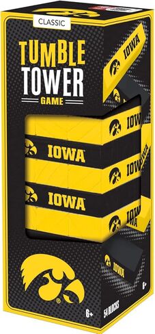 يوم ألعاب ماستربيسز - الرابطة الوطنية لرياضة الجامعات بالولايات المتحدة (NCAA Iowa Hawkeyes) - برج تمبل مرخص رسميًا، مكعبات خشبية حقيقية in Saudi Arabia