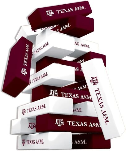 MasterPieces Game Day - NCAA Texas A&M Aggies - Officially Licensed Tumble Tower, Real Wood Blocks in Saudi Arabia