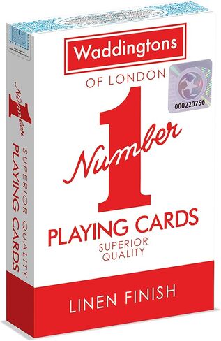 Waddingtons Number 1 Playing Card Game, Play with one of red or Blue Deck of Cards, Great Travel Companion, Gifts and Toys for Boys, Girls and Adults. in Saudi Arabia