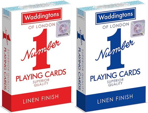 Waddingtons Number 1 Playing Card Game, Play with one of red or Blue Deck of Cards, Great Travel Companion, Gifts and Toys for Boys, Girls and Adults. in Saudi Arabia