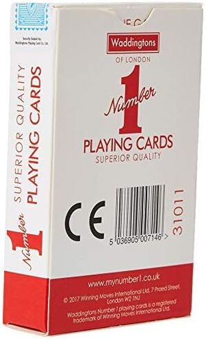 Waddingtons Number 1 Playing Card Game, Play with one of red or Blue Deck of Cards, Great Travel Companion, Gifts and Toys for Boys, Girls and Adults. in Saudi Arabia