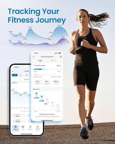 RENPHO Smart Scale, Digital Bathroom Scale for Weight, Scale with BMI, Body Fat, Muscle Mass, Body Composition Analysis, Highly Accurate Bluetooth Scale with APP, 400lbs, White-Elis 1 in Saudi Arabia