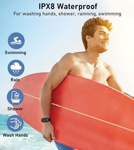 ساعة مايندروز لتتبع اللياقة البدنية مع معدل ضربات القلب والأكسجين في الدم وضغط الدم ومراقبة النوم وعداد السعرات الحرارية وعداد الخطى IP68 مقاوم للماء in Kuwait