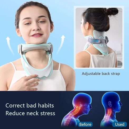 Neck Brace for Neck Pain and Support, 360° Adjustable Cervical Collar, Soft Neck Traction Device Neck Stretcher Orthotic Corrector, for Forward Head Posture Correction, Cervical Spine Pressure Relief in Saudi Arabia