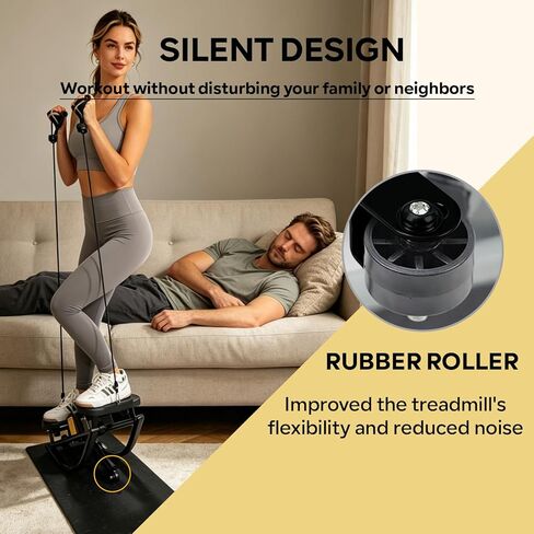 آلة Rock Stepper - جهاز Rock Stepper الهزاز الجانبي من الجانب إلى الجانب مع شاشة رقمية وأشرطة مقاومة، آلة تمرين منزلية للساقين والأرداف والخصر والقلب in Kuwait