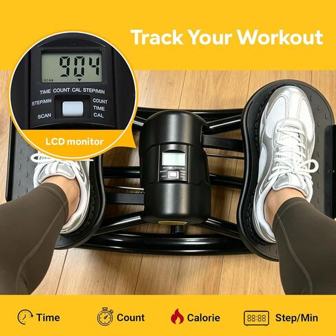 آلة Rock Stepper - جهاز Rock Stepper الهزاز الجانبي من الجانب إلى الجانب مع شاشة رقمية وأشرطة مقاومة، آلة تمرين منزلية للساقين والأرداف والخصر والقلب in Kuwait