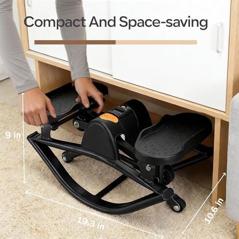 آلة Rock Stepper - جهاز Rock Stepper الهزاز الجانبي من الجانب إلى الجانب مع شاشة رقمية وأشرطة مقاومة، آلة تمرين منزلية للساقين والأرداف والخصر والقلب in Kuwait