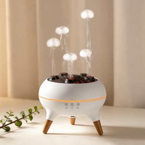 Essential Oil Diffuser for Home, Bedroom Humidifiers, Air Scent Aroma Aromatherapy Ultrasonic Humidifier Machine Timer Small Mini difusor de Aromas para casa Living Room Office Decor Gifts Jellyfish in Kuwait