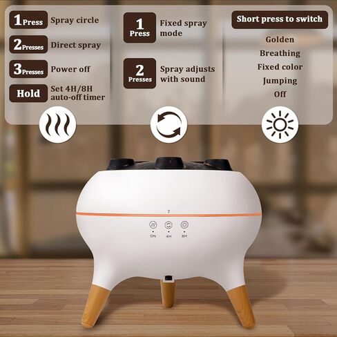 Essential Oil Diffuser for Home, Bedroom Humidifiers, Air Scent Aroma Aromatherapy Ultrasonic Humidifier Machine Timer Small Mini difusor de Aromas para casa Living Room Office Decor Gifts Jellyfish in Kuwait