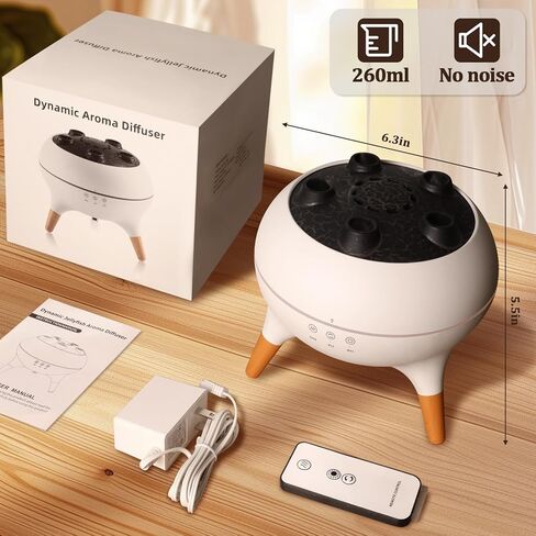 Essential Oil Diffuser for Home, Bedroom Humidifiers, Air Scent Aroma Aromatherapy Ultrasonic Humidifier Machine Timer Small Mini difusor de Aromas para casa Living Room Office Decor Gifts Jellyfish in Kuwait