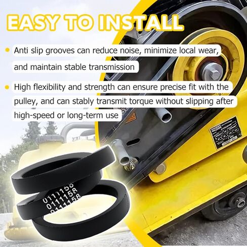 0111158 محرك حزام لوحة ضاغطة توقيت الحزام مناسب لـ Wacker Neuson الطرازات القديمة والجديدة لوحة ضاغطة WP1550 WP1540 يستبدل 5000011158 5100044733 in Kuwait