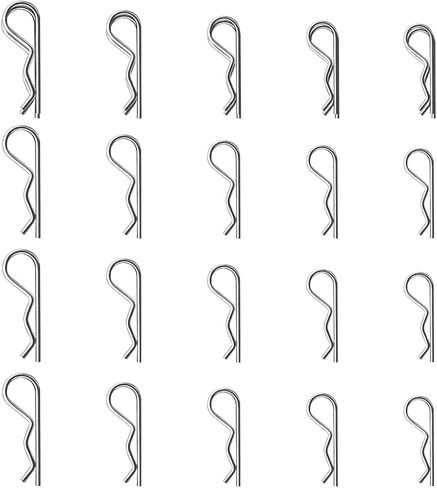 20 Pcs Hardware Cotter Pins Spring Fastener Assortment Kit, Heavy Duty Zinc Plated Hairpin Assortment Kit for Use On Hitch Pin Lock Systems Multiple Sizes in Saudi Arabia