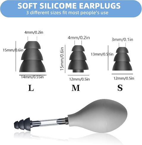 Ear Pressure Relief Suction Device, Airplane Ear Pressure Relief Through Inner Ear Pressure Balance, Migraine and Headache Relief Tinnitus Products with 3 Sizes (Grey, One Size) in Saudi Arabia