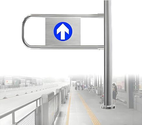 بوابة متأرجحة أوتوماتيكية - باب للمشاة من الفولاذ المقاوم للصدأ لمحلات السوبر ماركت والمستودعات، هيكل معدني متين مع ميزة الارتداد، تحكم آمن وفعال في الوصول in Kuwait