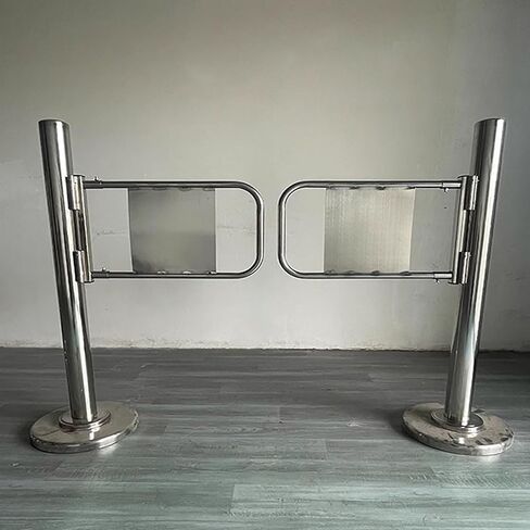 Stainless Steel Swing Gate for Supermarkets & Stores, Hand-Push Entrance/Exit Door, Commercial Access Device, Half Waist Design (70x97 cm) in Saudi Arabia