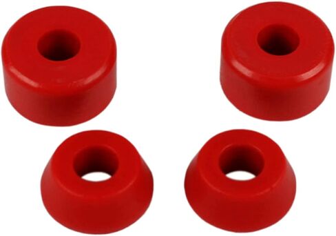 Dime Bag Skateboard Bushings (for 2 Trucks) + Clear Riser Pads and 1" Phillips Hardware (96A Red) in Kuwait