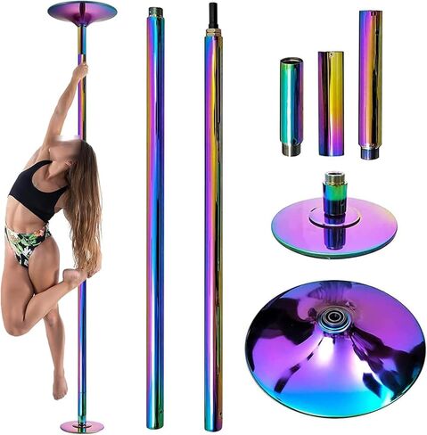 Dance Pole, Rotating Dance Pole, Professional Fitness Dance Pole, Detachable Dance Pole for Clubs, Parties (2.74M) in Kuwait