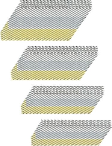 15 مسامير تشطيب بزاوية مقاس DA، 34 درجة، 2000 حزمة (2-1/2 بوصة، 2 بوصة -، 1-1/2 بوصة -، 1-1/4 بوصة)، حزمة مشروع مجلفنة متنوعة الحجم، للهوائي ، جهاز تثبيت المسامير الكهربائي بزاوية in Kuwait