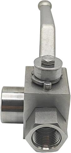 صمام كروي ثلاثي الاتجاه من الفولاذ المقاوم للصدأ عالي الضغط على شكل حرف L لولبة داخلية 1/4 بوصة 3/8 بوصة 1/2 بوصة 3/4 بوصة 1 بوصة صمام مياه بمفتاح هيدروليكي(1) in Kuwait