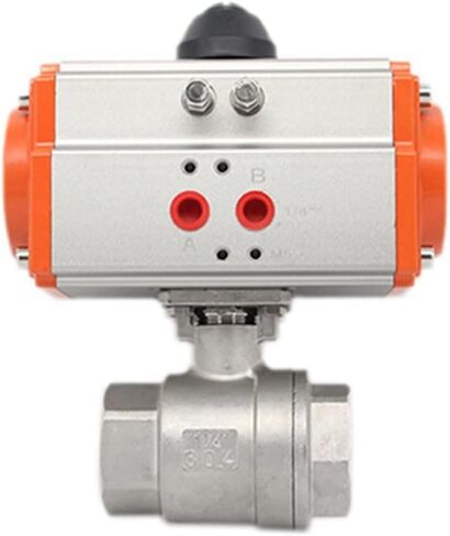 DN20 قطعتين صمام كروي هوائي ذو منصة عالية 304 من الفولاذ المقاوم للصدأ صمام كروي هوائي مزدوج المفعول in Kuwait