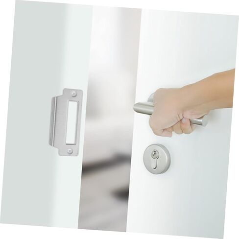 6 قطع من jojofuny لوحة من الفولاذ المقاوم للصدأ Deadbolt Strike Plate غطاء متين لتعزيز الأمان لتعزيز الأمان وسهولة التركيب المتوافقة مع أقفال الأبواب in Saudi Arabia