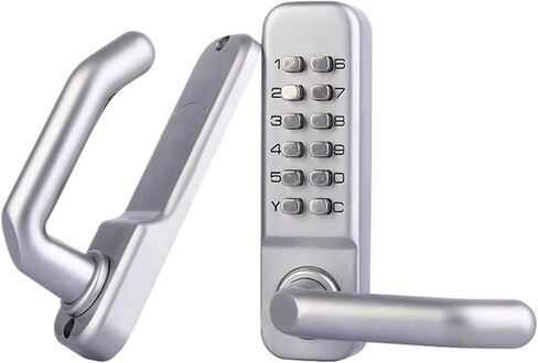 Mechanical keyless Entry Door Lock Mechanical Keyless Entry Door Lock with Keypad Door Handle Keypad Deadbolt Door Lock with Handle (Color : Red Brown) in Kuwait