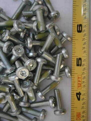 New Pack of Machine Screw 10-32 x 5/8 Slotted Torx Pan Steel Zinc w/Patch Lot of 75#2844 Multi-Purpose Comprehensive Hardware Fastener Assortment Kit WnyNEH04363 in Saudi Arabia