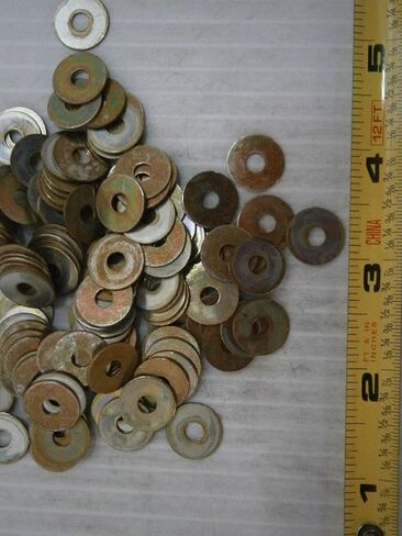 New Pack of Flat Washer M4 BN735 Steel Yellow Zinc Lot of 100#2051 Multi-Purpose Comprehensive Hardware Fastener Assortment Kit WnyNEH03902 in Saudi Arabia