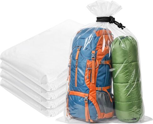 Fasmov 30 Pack 30 x 40 inch 1.4 Mil Clear Plastic Flat Open Poly Bags, Clothing Merchandise Bags Great for Bread Proofing, Dough, Food Storage, Jackets, Pillows, Laundry Storage, Gift Bag in Saudi Arabia