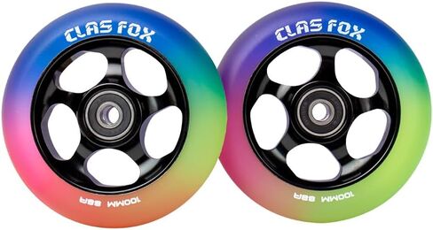 عجلات سكوتر Pro مقاس 100 مم من البولي يوريثان تتوهج في الظلام - مشرقة ومتينة، تجعل رحلتك محط الأضواء ليلاً in Kuwait