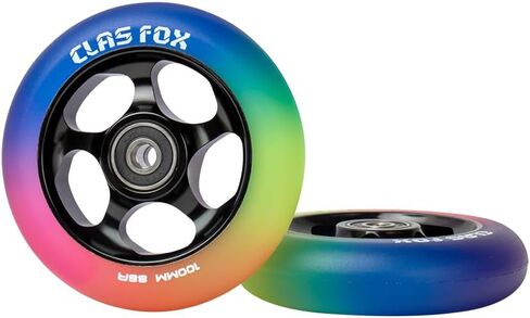 عجلات سكوتر Pro مقاس 100 مم من البولي يوريثان تتوهج في الظلام - مشرقة ومتينة، تجعل رحلتك محط الأضواء ليلاً in Kuwait