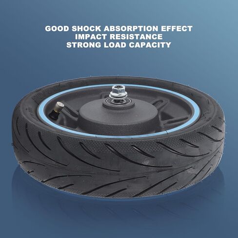 Front Wheel Assembly for MAX G30D Electric Scooter, Rubber Scooter Tire Explosion Proof Electric Scooter Front Wheel Assembly Vacuum Tire, Good Shock Absorption in Saudi Arabia