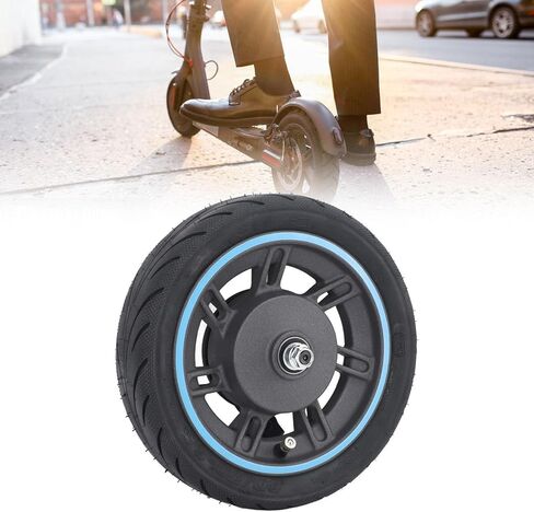 Front Wheel Assembly for MAX G30D Electric Scooter, Rubber Scooter Tire Explosion Proof Electric Scooter Front Wheel Assembly Vacuum Tire, Good Shock Absorption in Saudi Arabia