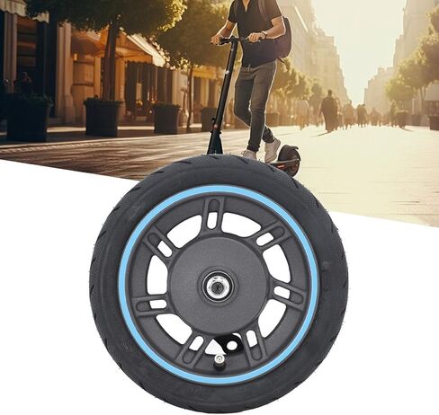 Front Wheel Assembly for MAX G30D Electric Scooter, Rubber Scooter Tire Explosion Proof Electric Scooter Front Wheel Assembly Vacuum Tire, Good Shock Absorption in Saudi Arabia