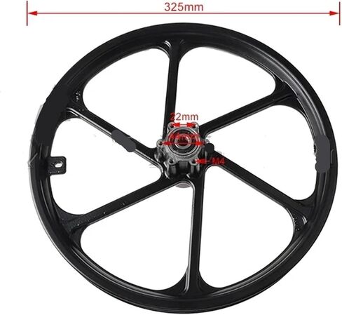 16 Inch Aluminum Alloy Wheel Hub 16x1.75 Disc Brake Front Rim Compatible with F16 Electric Bike Scooter Folding Bicycles in Saudi Arabia