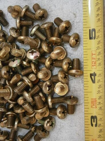 New Pack of Machine Screw #10/32 x 5/16" Long Phillips Pan Head Steel Yellow Lot of 100#4992 Multi-Purpose Comprehensive Hardware Fastener Assortment Kit WnyNEH05105 in Saudi Arabia