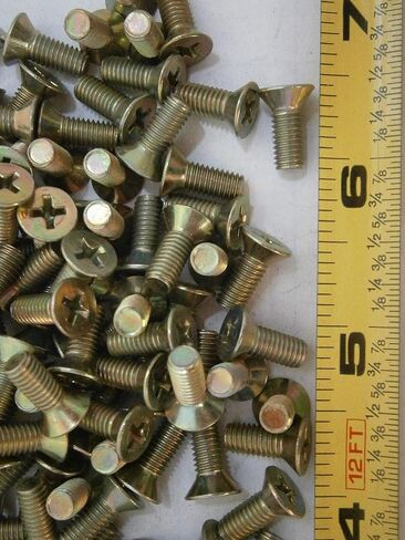 New Pack of Machine Screw 10-32 x 1/2 Phillips Flat Head Steel Yellow Zinc Lot of 75#2843 Multi-Purpose Comprehensive Hardware Fastener Assortment Kit WnyNEH04259 in Saudi Arabia