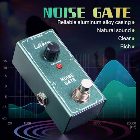 دواسة سق، دواسات تأثيرات الجيتار الكهربائية Lotkey نوع واحد صغير تيار مستمر 9 فولت تجاوز حقيقي in Kuwait