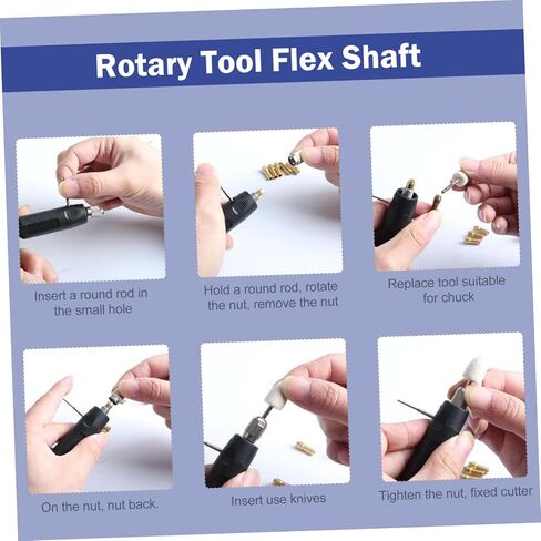Veemoon Flexible Drill Drive Shaft Rotary Tool Flex Shaft Adapter for Polishing and Carving Rubber Handle Compatible Rotary Tools in Saudi Arabia