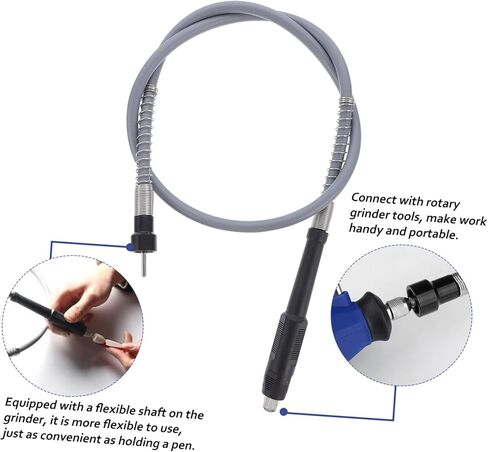 Veemoon Flexible Drill Drive Shaft Rotary Tool Flex Shaft Adapter for Polishing and Carving Rubber Handle Compatible Rotary Tools in Saudi Arabia