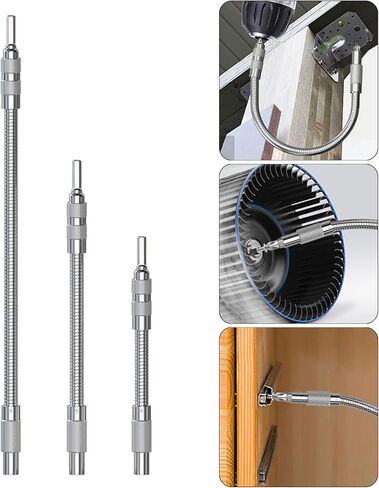 Flexible Drill Extensions with Magnetic Hexagonal Shanks for Tight Space 150mm 200mm 300mm Alloy Steel Drill Bit Holders in Kuwait