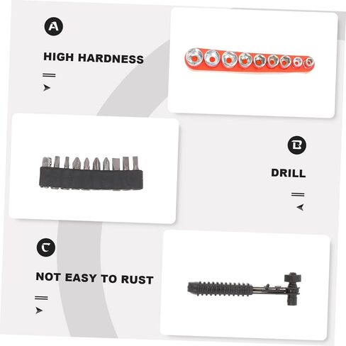 Veemoon 1 مجموعة مرنة الحفر اليد تمديد رمح عدة الكروم الفاناديوم بت للأجهزة المنزلية والأثاث وأجهزة الكمبيوتر والدراجات والسيارات دائم وسهل الاستخدام in Kuwait