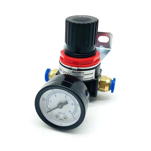 Ar2000 1/4 "rosca BSPT Pneumático Compressor De Ar Regulador De Pressão Válvula Redução 4mm 6mm 8mm 10mm 12mm Conector Encaixes(AR2000 w PC6mm) in Saudi Arabia