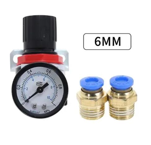 Ar2000 1/4 "rosca BSPT Pneumático Compressor De Ar Regulador De Pressão Válvula Redução 4mm 6mm 8mm 10mm 12mm Conector Encaixes(AR2000 w PC6mm) in Saudi Arabia