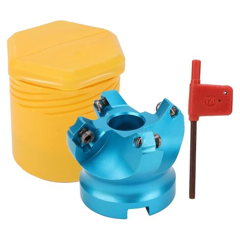 4 Flutes Face Milling Cutter, CNC Lathe Machine Toolholding, Metalworking Supplies, Sturdy Aluminum Alloy Material, Wide Machining Range with Storage Box in Kuwait
