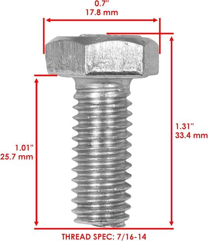كالتريك 1920676SM 1656916SM سطح المغزل شفرة عرافة البراغي المسمار وغسالات ل 7/16-14 X 1 in Kuwait