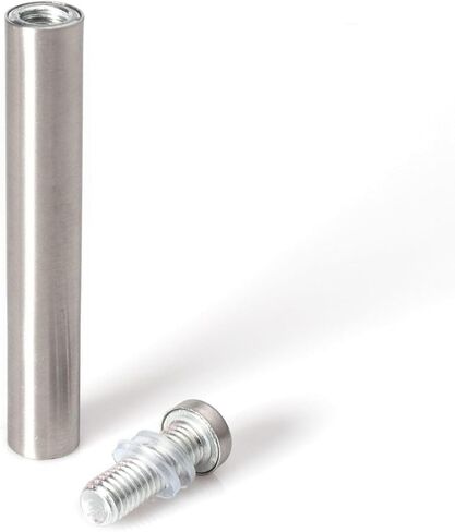 Stainless Steel Standoff 1/2 Inch Diameter x 3 Inch Barrel Length Brushed Finish for PVC, Glass and Acrylic Sign Stand Off Wall Anchors and Screws 4 Piece Pack for Heavy Signs in Saudi Arabia