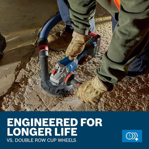 BOSCH DCDR0501 5 in. Double Row Segmented Diamond Cup Wheel | Longer Life, Effective Grinding | Concrete, Mortar | Small Angle Grinders in Saudi Arabia