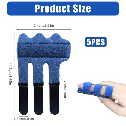 5 قطع من جبيرة إصبع الزناد القابلة للتعديل جبيرة إصبع الخنصر لدعم الوسط والمؤشر والحلقة وأصابع الخنصر (5 ألوان) in Kuwait