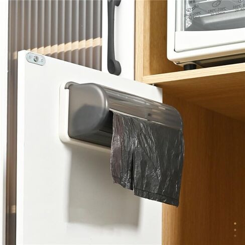 1 PC Garbage Bag Storage Dispenser Wall-Mounted Trash Bag Roll Holder for Kitchen Bathroom Plastic Bags Rack 18 * 8 * 7.2cm in Saudi Arabia